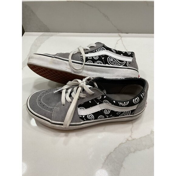 Vans Paisley Grey Suede Uni-Sex Shoes Size M 7 W 8.5 - Picture 2 of 7